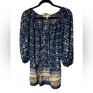 Women’s Max Studio Blue-White Patterned Top